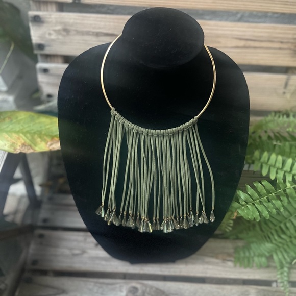 Sale‼️Fair Used Condition Tassel Choker Necklace with Beads -As Is - Picture 4 of 8